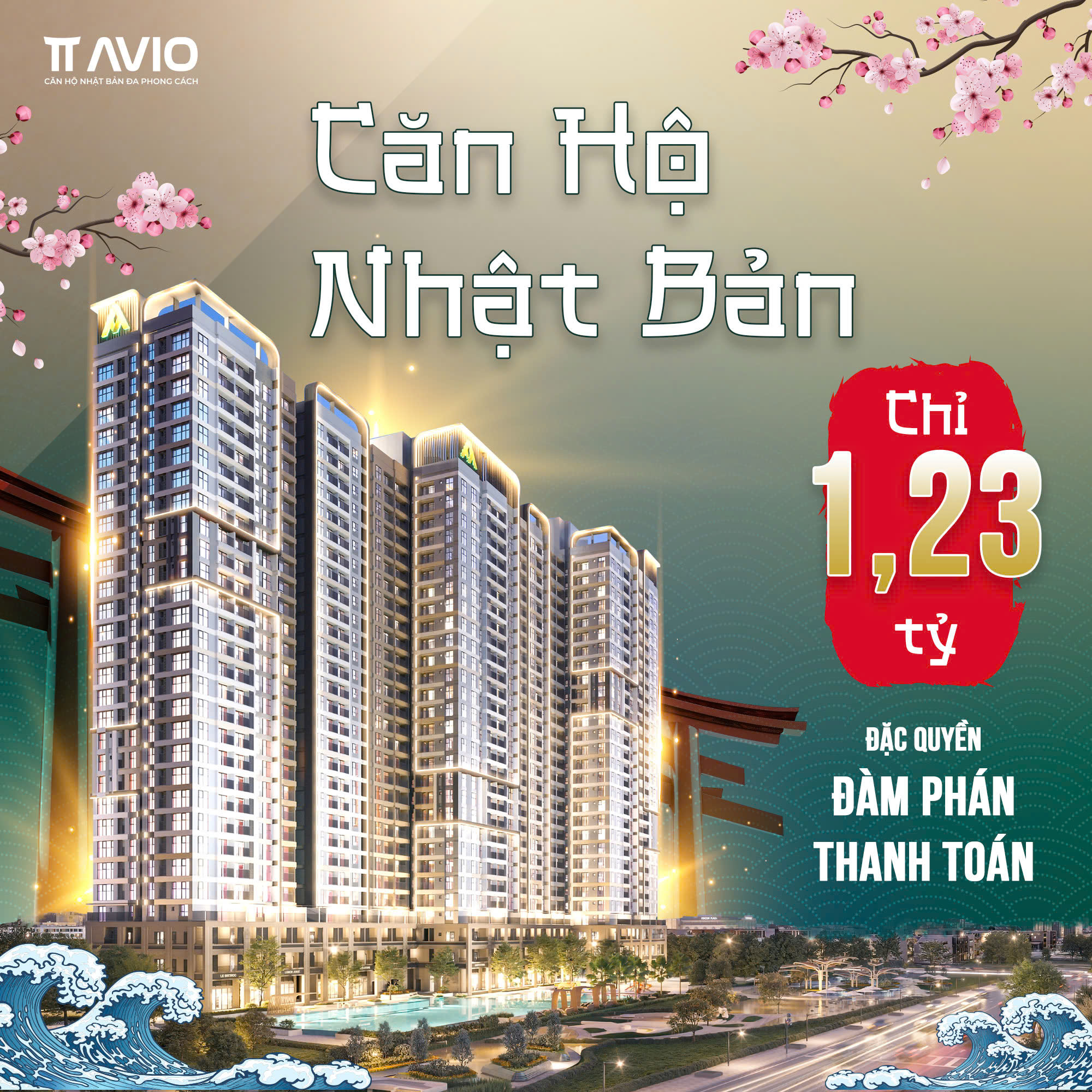 Từ 123 triệu có ngay căn hộ Nhật Bản TT Aio , được trao đổi lịch thanh toán